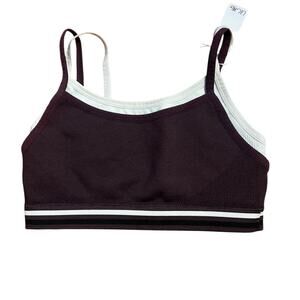 The Upside Form Seamless Kelsey Dark Purple Layered Sports Bra Size S